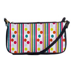 Stripes Polka Dots Pattern Shoulder Clutch Bags by Nexatart