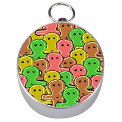 Sweet Dessert Food Gingerbread Men Silver Compasses by Nexatart