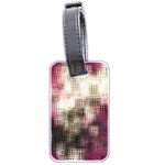 Stylized Rose Pattern Paper, Cream And Black Luggage Tags (Two Sides) Front