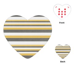 Textile Design Knit Tan White Playing Cards (heart)  by Nexatart