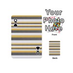 Textile Design Knit Tan White Playing Cards 54 (Mini)  Front - SpadeQ