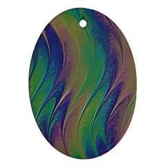 Texture Abstract Background Oval Ornament (two Sides)