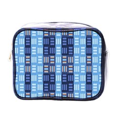 Textile Structure Texture Grid Mini Toiletries Bags by Nexatart