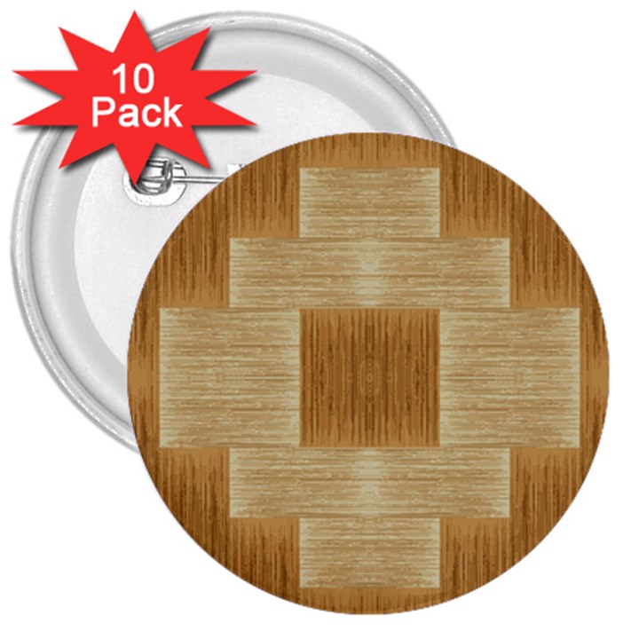 Texture Surface Beige Brown Tan 3  Buttons (10 pack) 