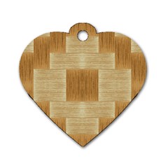 Texture Surface Beige Brown Tan Dog Tag Heart (One Side)