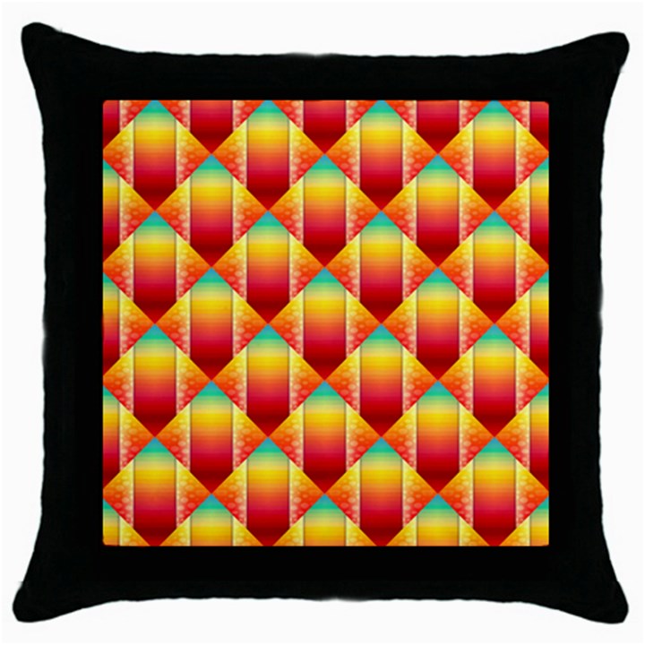 The Colors Of Summer Throw Pillow Case (Black)
