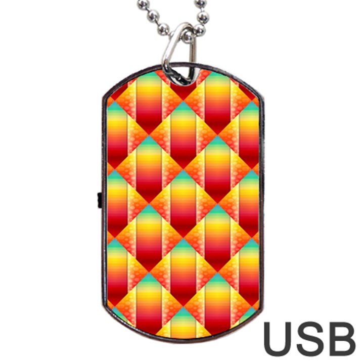 The Colors Of Summer Dog Tag USB Flash (One Side)