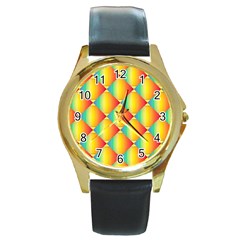 The Colors Of Summer Round Gold Metal Watch by Nexatart