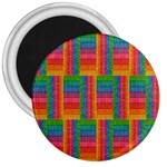 Texture Surface Rainbow Festive 3  Magnets Front