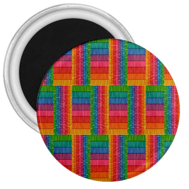 Texture Surface Rainbow Festive 3  Magnets