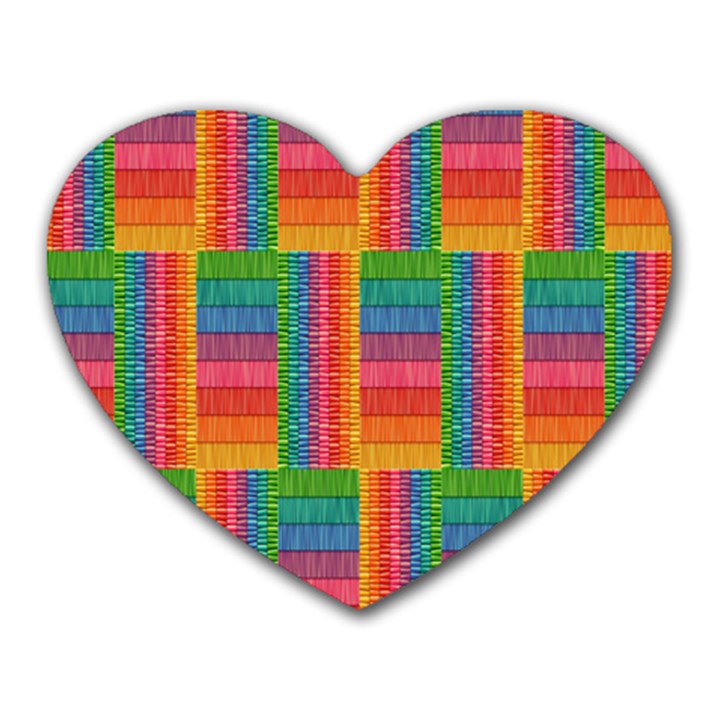 Texture Surface Rainbow Festive Heart Mousepads