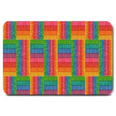 Texture Surface Rainbow Festive Large Doormat  by Nexatart