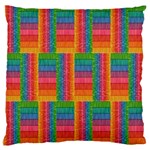 Texture Surface Rainbow Festive Large Flano Cushion Case (One Side) Front