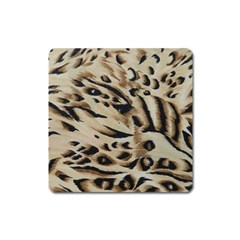 Tiger Animal Fabric Patterns Square Magnet by Nexatart