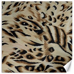 Tiger Animal Fabric Patterns Canvas 12  X 12   by Nexatart