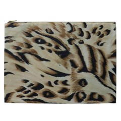 Tiger Animal Fabric Patterns Cosmetic Bag (xxl)  by Nexatart