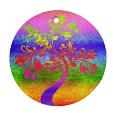 Tree Colorful Mystical Autumn Ornament (round)