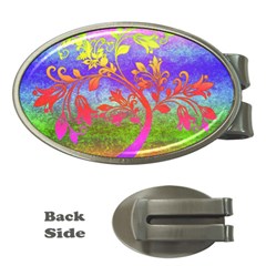 Tree Colorful Mystical Autumn Money Clips (oval) 