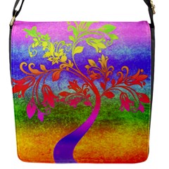 Tree Colorful Mystical Autumn Flap Messenger Bag (s) by Nexatart