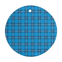 The Checkered Tablecloth Round Ornament (two Sides) by Nexatart