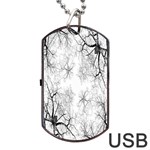 Tree Knots Bark Kaleidoscope Dog Tag USB Flash (One Side) Front