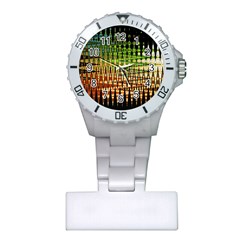 Triangle Patterns Plastic Nurses Watch by Nexatart