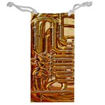 Tuba Valves Pipe Shiny Instrument Music Jewelry Bag Back