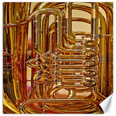 Tuba Valves Pipe Shiny Instrument Music Canvas 12  X 12   by Nexatart