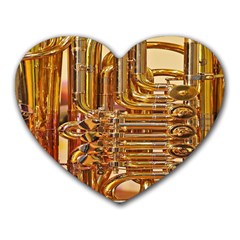 Tuba Valves Pipe Shiny Instrument Music Heart Mousepads by Nexatart