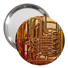 Tuba Valves Pipe Shiny Instrument Music 3  Handbag Mirrors