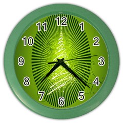 Vector Chirstmas Tree Design Color Wall Clocks