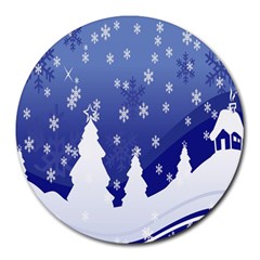 Vector Christmas Design Round Mousepads by Nexatart