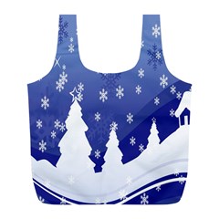 Vector Christmas Design Full Print Recycle Bags (l)  by Nexatart