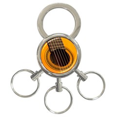 Vintage Guitar Acustic 3-ring Key Chains