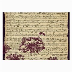 Vintage Music Sheet Song Musical Large Glasses Cloth (2-side) by Nexatart