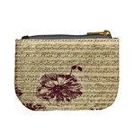 Vintage Music Sheet Song Musical Mini Coin Purses Back