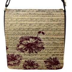 Vintage Music Sheet Song Musical Flap Messenger Bag (s) by Nexatart