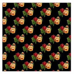 Vintage Roses Wallpaper Pattern Large Satin Scarf (square) by Nexatart