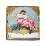 Vintage Art Collage Lady Fabrics Memory Card Reader (Square) Front