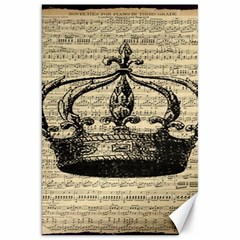 Vintage Music Sheet Crown Song Canvas 20  X 30   by Nexatart