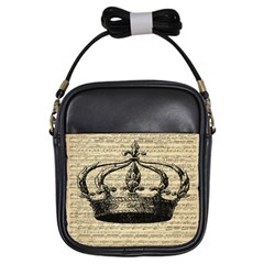 Vintage Music Sheet Crown Song Girls Sling Bags by Nexatart