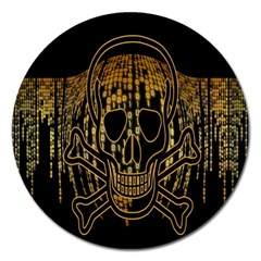 Virus Computer Encryption Trojan Magnet 5  (round) by Nexatart