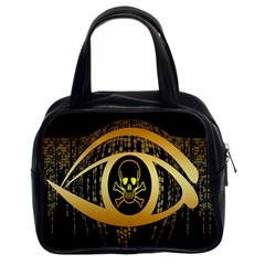 Virus Computer Encryption Trojan Classic Handbags (2 Sides)