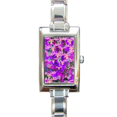 Watercolour Paint Dripping Ink Rectangle Italian Charm Watch by Nexatart