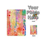 Watercolour Watercolor Paint Ink Playing Cards 54 (Mini)  Front - Diamond10