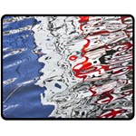 Water Reflection Abstract Blue Fleece Blanket (Medium)  60 x50  Blanket Front