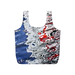 Water Reflection Abstract Blue Full Print Recycle Bags (s)  by Nexatart
