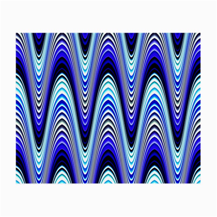 Waves Wavy Blue Pale Cobalt Navy Small Glasses Cloth (2-Side)