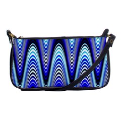 Waves Wavy Blue Pale Cobalt Navy Shoulder Clutch Bags by Nexatart