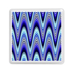 Waves Wavy Blue Pale Cobalt Navy Memory Card Reader (square)  by Nexatart